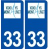 33 Vendays Montalivet logo ville autocollant plaque stickers