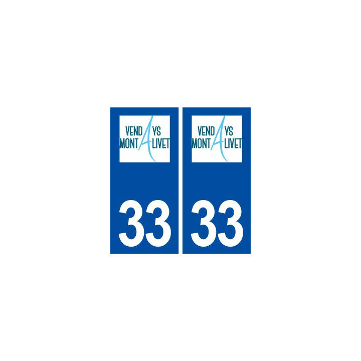 33 Vendays Montalivet logo ville autocollant plaque stickers