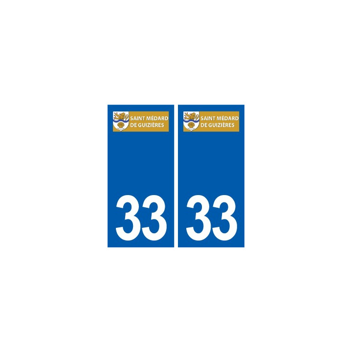 33 Saint Médard de Guizières logo ville autocollant plaque stickers