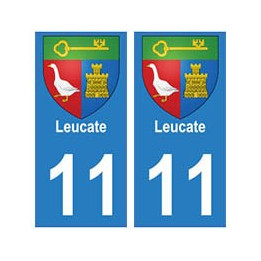 11 Leucate ville autocollant plaque