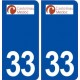 33 Castelnau de Médoc logo ville autocollant plaque stickers