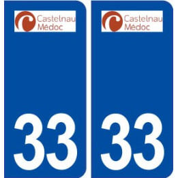 33 Castelnau de Médoc logo ville autocollant plaque stickers