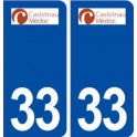 33 Castelnau de Médoc logo ville autocollant plaque stickers