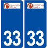 33 Castelnau de Médoc logo ville autocollant plaque stickers