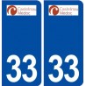 33 Castelnau de Médoc logo ville autocollant plaque stickers