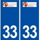 33 Castelnau de Médoc logo ville autocollant plaque stickers