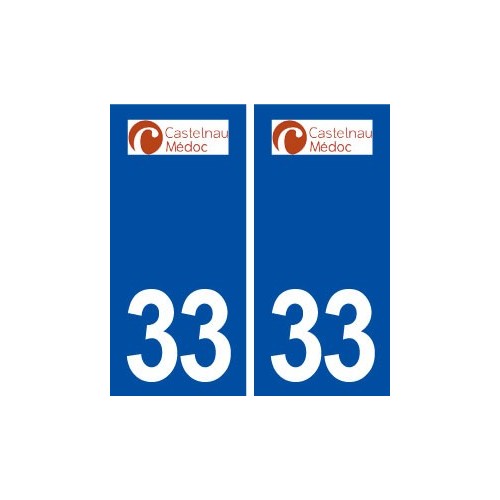 33 Castelnau de Médoc logo ville autocollant plaque stickers