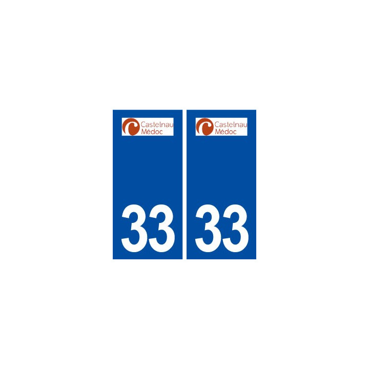 33 Castelnau de Médoc logo ville autocollant plaque stickers