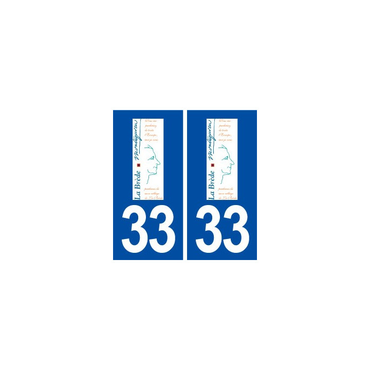 33 La Brède logo ville autocollant plaque stickers