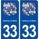 33 Castelnau de Médoc blason ville autocollant plaque stickers