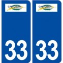 33 Carignan de Bordeaux logo ville autocollant plaque stickers