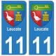 11 Leucate ville autocollant plaque