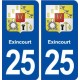 25 Exincourt blason autocollant plaque stickers