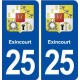 25 Exincourt blason autocollant plaque stickers