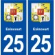25 Exincourt blason autocollant plaque stickers
