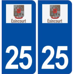 25 Exincourt logo autocollant plaque stickers