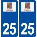 25 Exincourt logo autocollant plaque stickers
