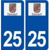 25 Exincourt logo autocollant plaque stickers