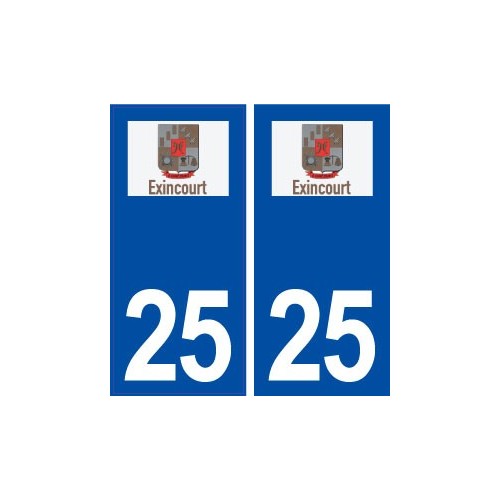 25 Exincourt logo autocollant plaque stickers