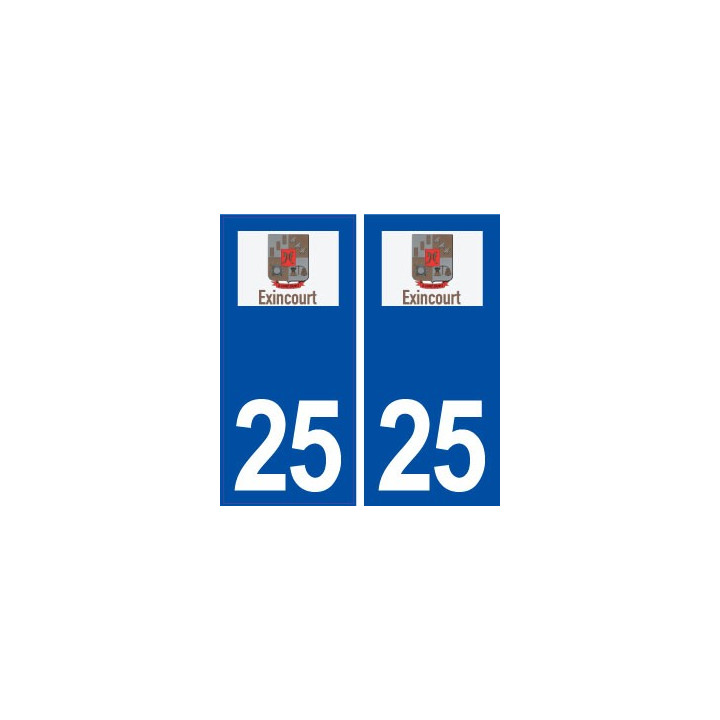25 Exincourt logo autocollant plaque stickers