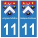 11 Lézignan-Corbières ville autocollant plaque