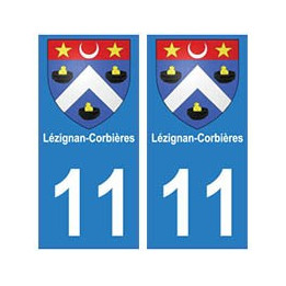 11 Lézignan-Corbières ville autocollant plaque