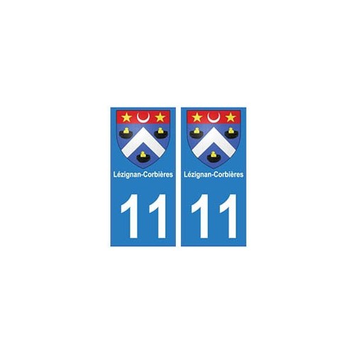 11 Lézignan-Corbières ville autocollant plaque
