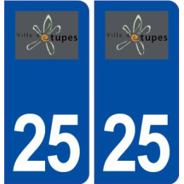 25 Étupes logo autocollant plaque stickers