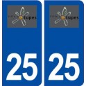 25 Étupes logo autocollant plaque stickers