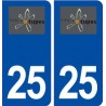 25 Étupes logo autocollant plaque stickers