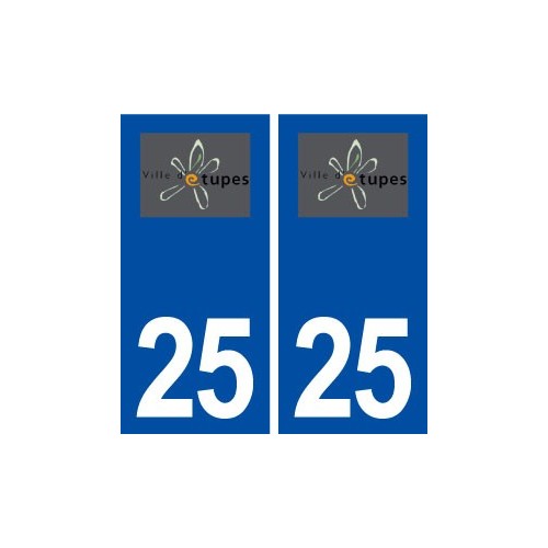 25 Étupes logo autocollant plaque stickers
