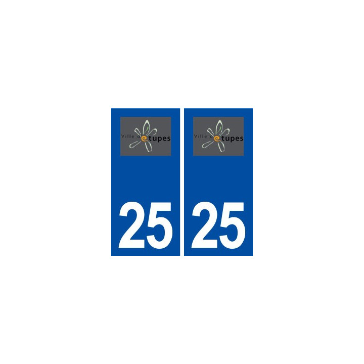 25 Étupes logo autocollant plaque stickers