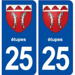 25 Étupes blason autocollant plaque stickers