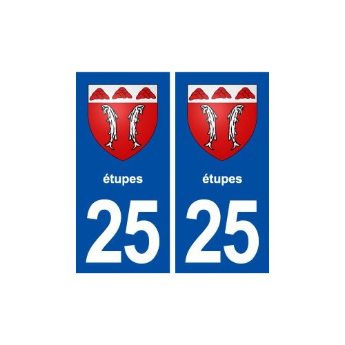 25 Étupes blason autocollant plaque stickers