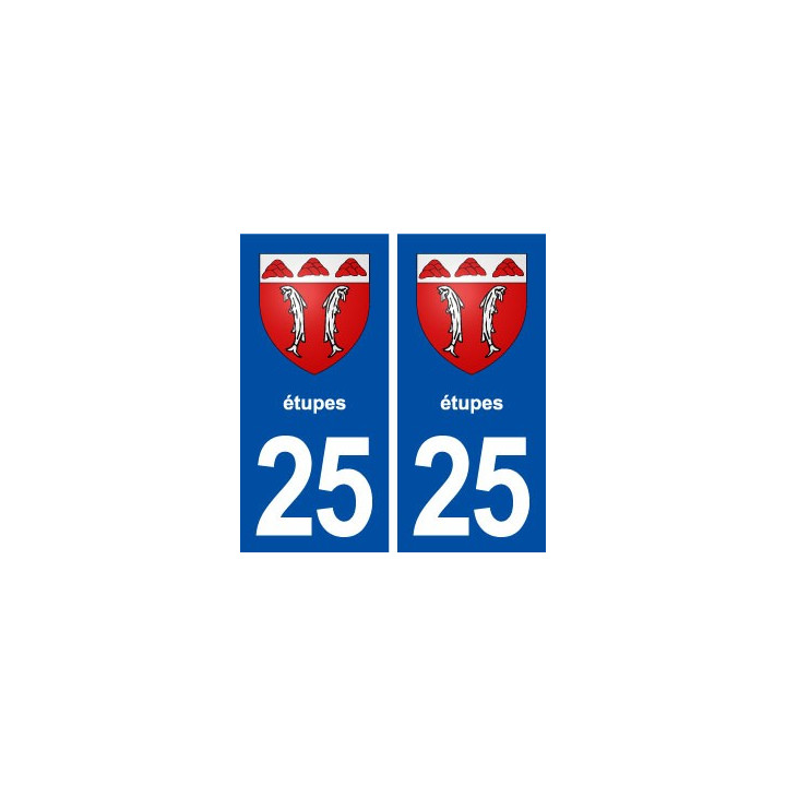 25 Étupes blason autocollant plaque stickers