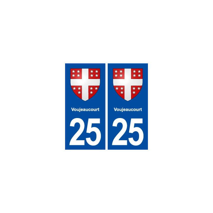 25 Voujeaucourt blason autocollant plaque stickers