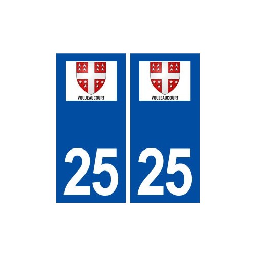 25 Voujeaucourt logo autocollant plaque stickers