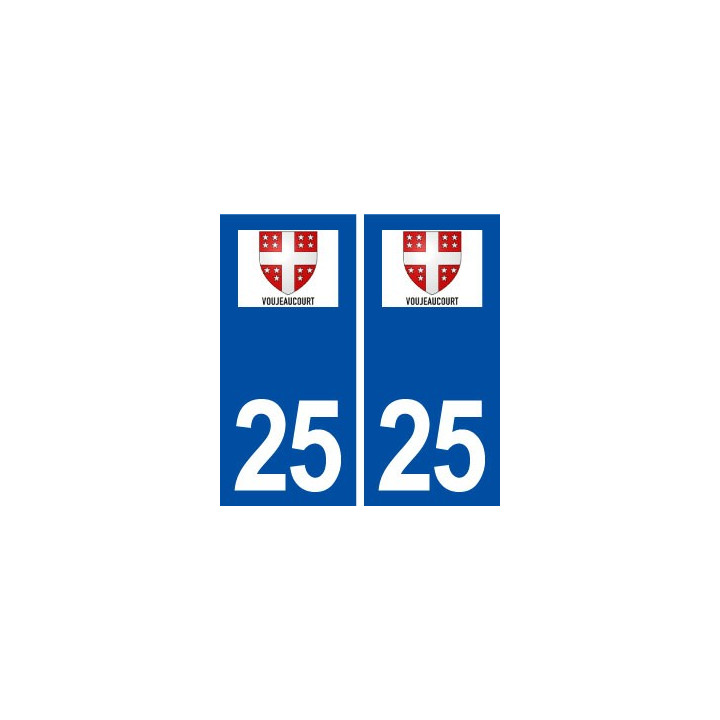 25 Voujeaucourt logo autocollant plaque stickers