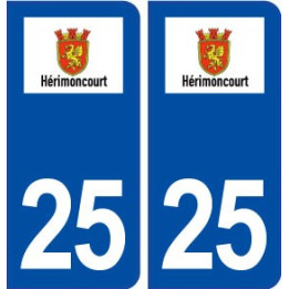 25 Hérimoncourt blason autocollant plaque stickers
