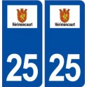 25 Hérimoncourt blason autocollant plaque stickers