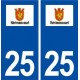 25 Hérimoncourt blason autocollant plaque stickers