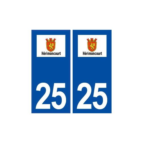 25 Hérimoncourt blason autocollant plaque stickers