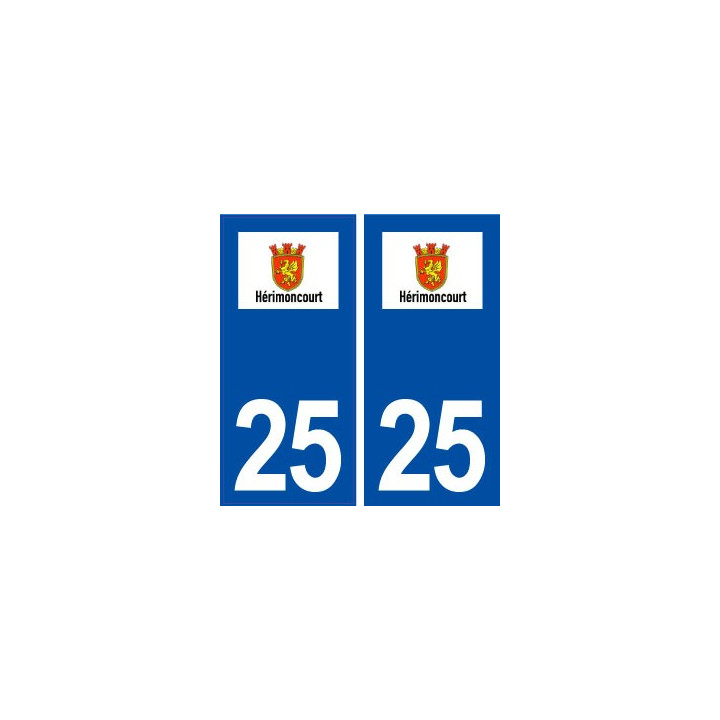 25 Hérimoncourt blason autocollant plaque stickers