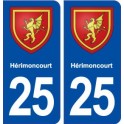 25 Hérimoncourt blason autocollant plaque stickers