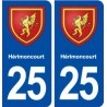 25 Hérimoncourt blason autocollant plaque stickers