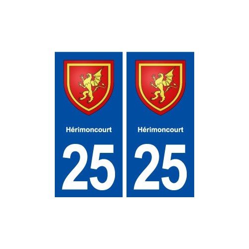25 Hérimoncourt blason autocollant plaque stickers
