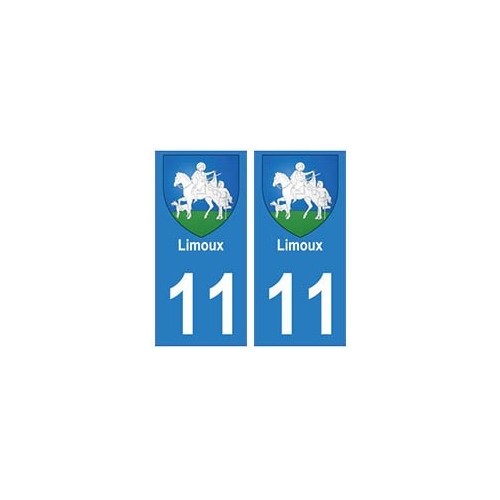 11 Limoux ville autocollant plaque