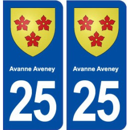 25 Avanne Aveney blason autocollant plaque stickers