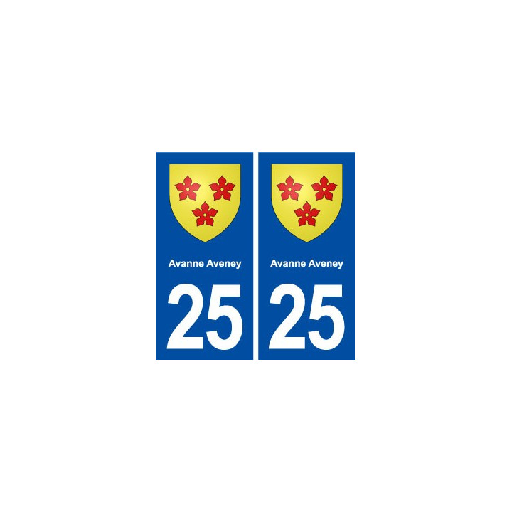 25 Avanne Aveney blason autocollant plaque stickers