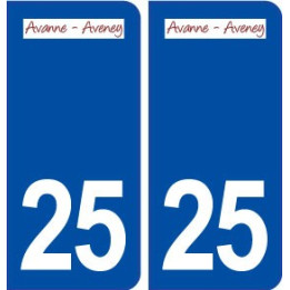 25 Avanne Aveney logo autocollant plaque stickers